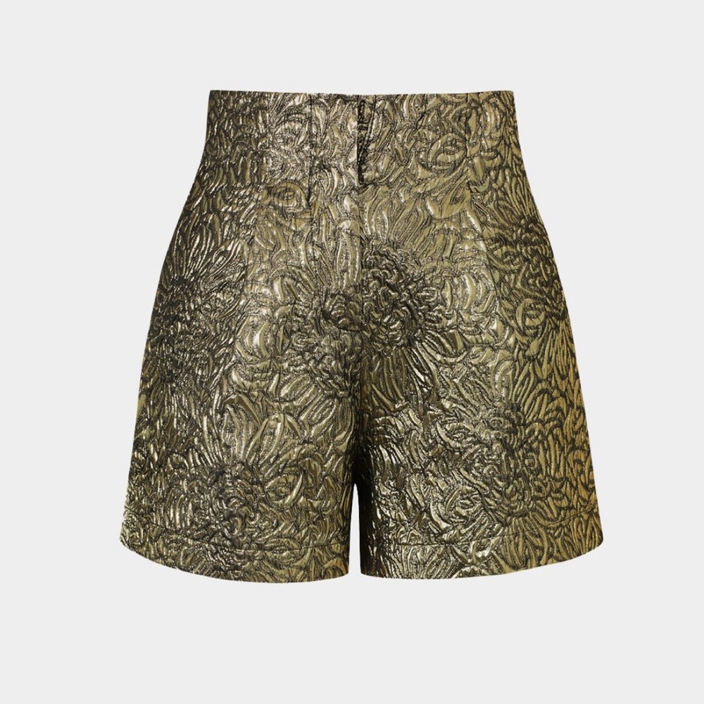 Gold jacquard Women's Shorts